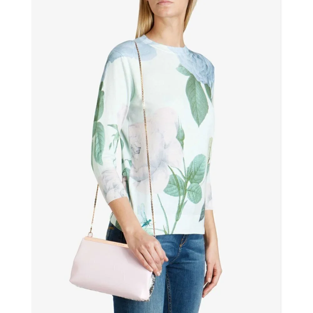 💕TED BAKER Reni Exotic Embossed Snakeskin Clutch